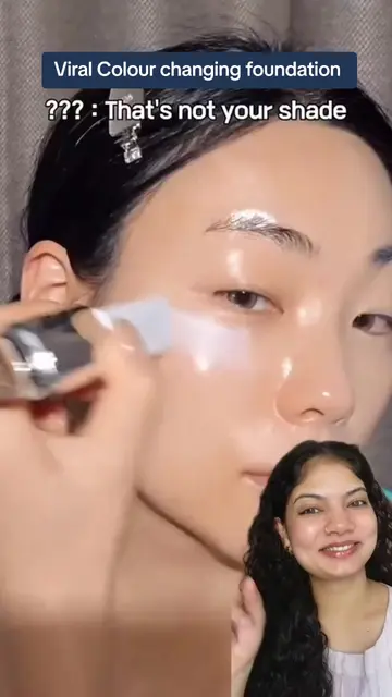 Finally mene bhi viral colour changing foundation try krlia 😁👌👌 #colourchangi