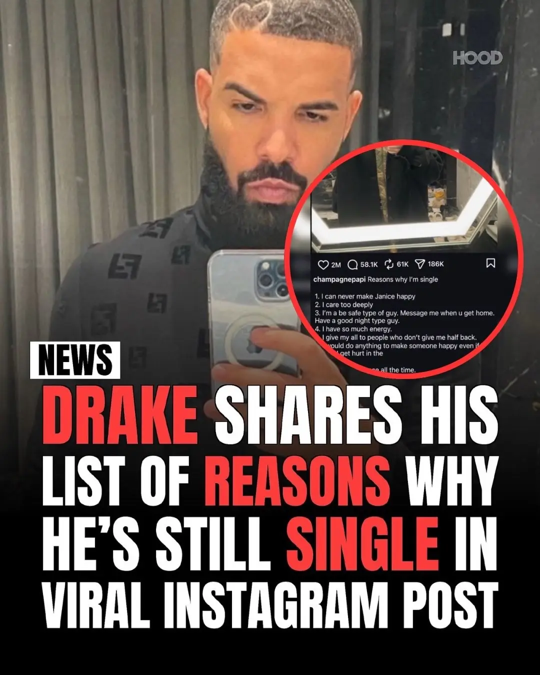 Drake just shared one of his most personal posts yet, listing the reasons he bel