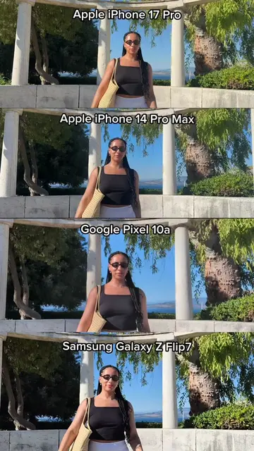 Which phone camera looks the best between between the Apple iPhone 17 Pro, Samsu