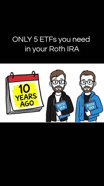 only 5 ETFs you need in your Roth IRA #finance #stockmarket #financialfreedom #D