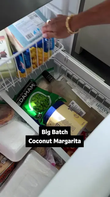 These Big Batch Freezer Coconut Margaritas are great to have on hand for the sum
