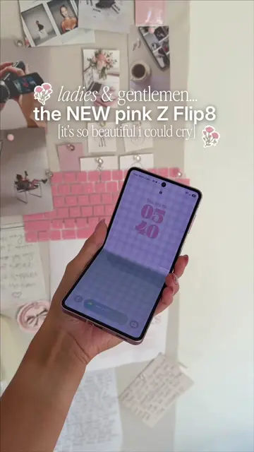 wow this pink samsung galaxy z flip8 in the new pink color is SO beautiful!! 💗�