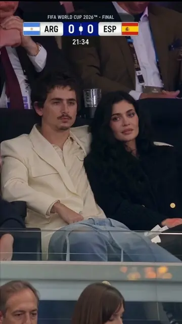 Kylie Jenner & Timothee Chalamet at the last gale of the worldcup a couple of da