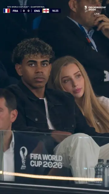 Lamine Yamal with his friend at one of the lates worldcup games #lamineyamal #fi