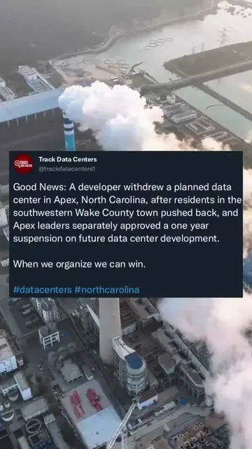 Great news out of North Carolina! A developer withdrew a planned data center in 