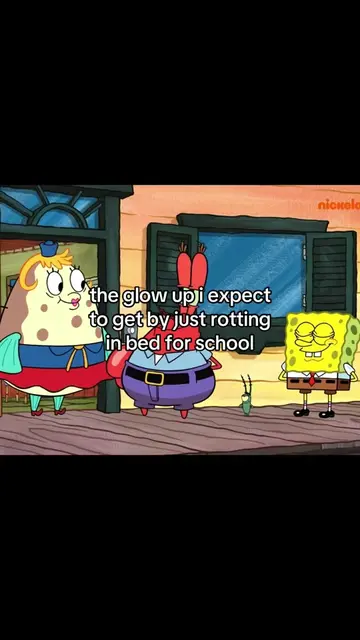 i rot in bed #GlowUp #spongebob 