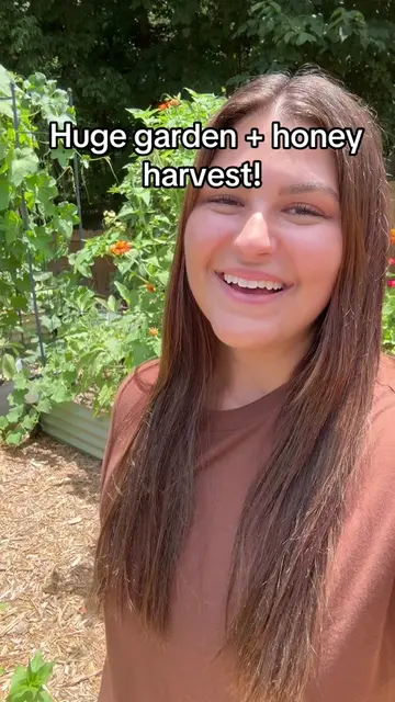 Growcery haul! 🍯 #gardentok #growyourownfood #backyardgarden #gardeninspiration