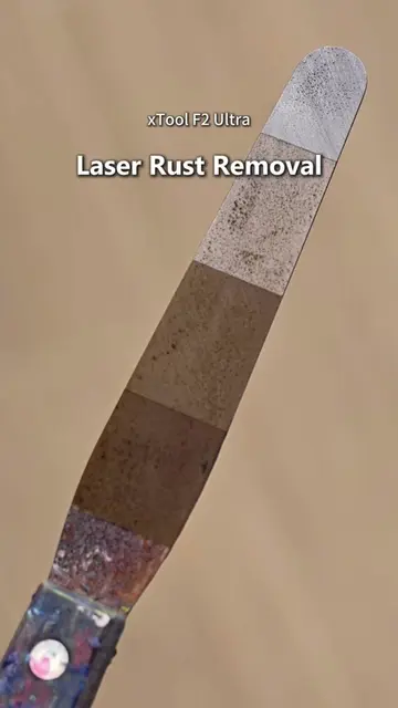 Watching rust vanish under a laser is oddly satisfying 🤤⚡ The xTool F2 Ultra st