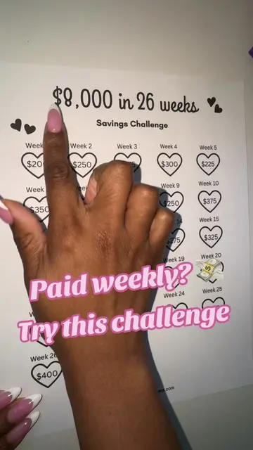Save $8,000 in 6 months with this 26 week savings challenge 💸💸💸 #moneytips #s