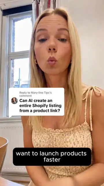 Replying to @Mary-line Tips Paste one product link and launch your Shopify listi