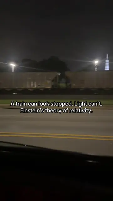 A train can look stopped. Light can’t. Einstein’s theory of relativity. #relativ