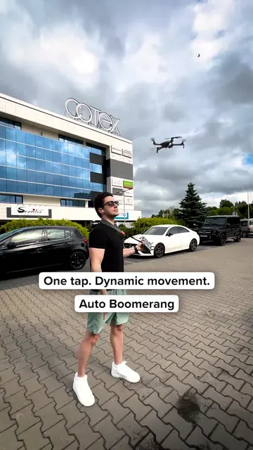 Looking for a drone shot with more energy? The Auto Boomerang flies away from yo