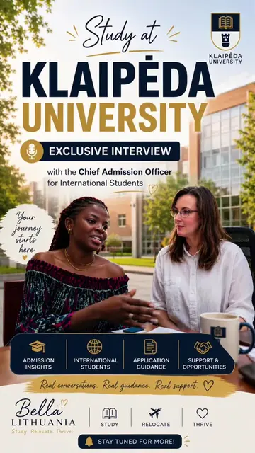 Study in Lithuania 🇱🇹 | Interview with the Chief Admission Officer at Klaipėda