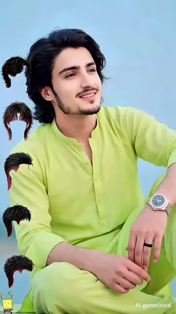 ✨🤵‍♂️Free templates,  New hairstyle template, just upload your photo to get pic