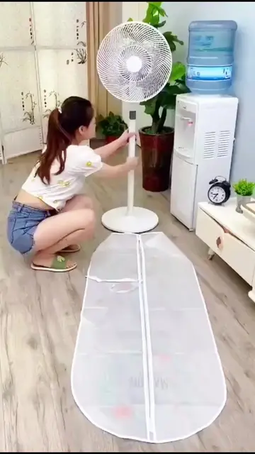 Fan Cover 🌬️✨ Keep your fan dust-free and protected with this reusable fan cove