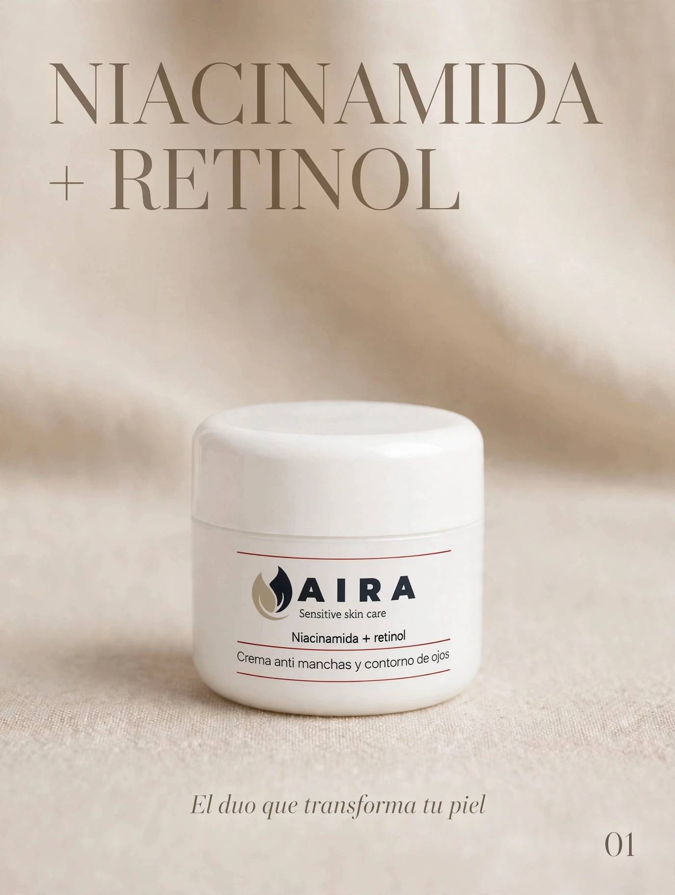 Tu piel no necesita 10 pasos, necesita los activos correctos. AIRA une Retinol +