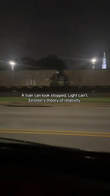 A train can look stopped. Light can’t. Einstein’s theory of relativity. #relativ