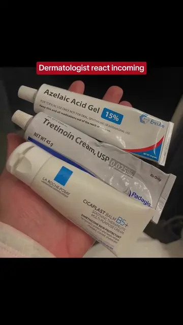 Tretinoin + azelaic acid + Cicaplast = skincare’s holy trinity 🤝✨   If you’re d