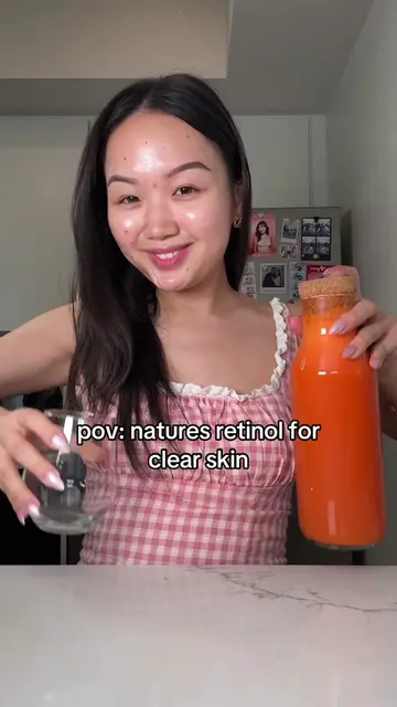 My fav way to drink retinol 🤭🥕 #acne #retinol #carrotjuice #skinfood #clearski