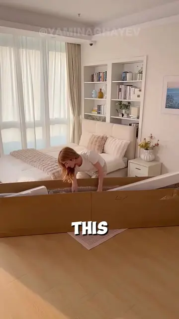 This Room Divider Going Viral😳 #spacesaving #spacesaving #spacesavingideas #hom