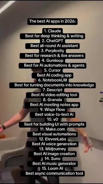 The Best AI Apps in 2026 🤖 AI tools are improving every month, but these are th