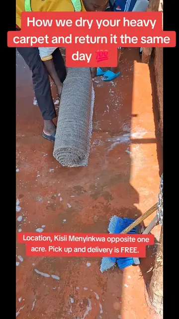 How we dry your carpet and return it the same day. #cleaningservicesinKisii #Sat