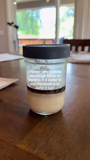 has anyone tried drinking the hooch before? #sourdoughstarter #sourdoughhooch #s