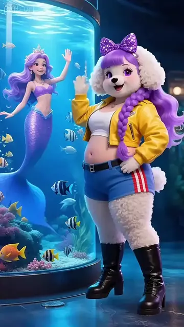 The chubby dog_s counterattack to become a mermaid _ai _cuteanimal_funny _dog _c