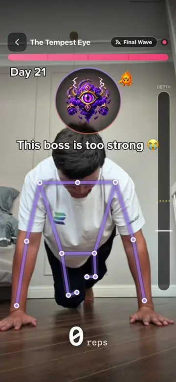 Day 21 of 100 Pushup challenge, this time fighting true Pushup boss 