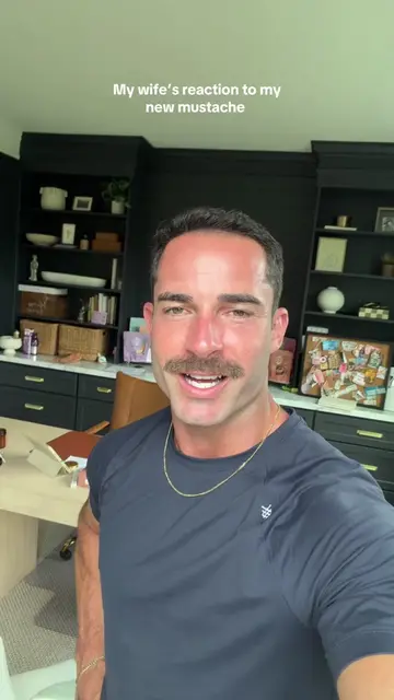 My wife’s reaction to shaving my mustache #demiandtom #couple #reaction 