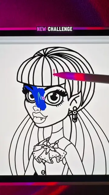App: ArtWorkout 🫶🏻 hmm I thought I knew this challenge #monsterhigh #digitalar