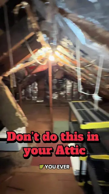 Don’t ever install insulation on your roof decking like this. Doing so restricts