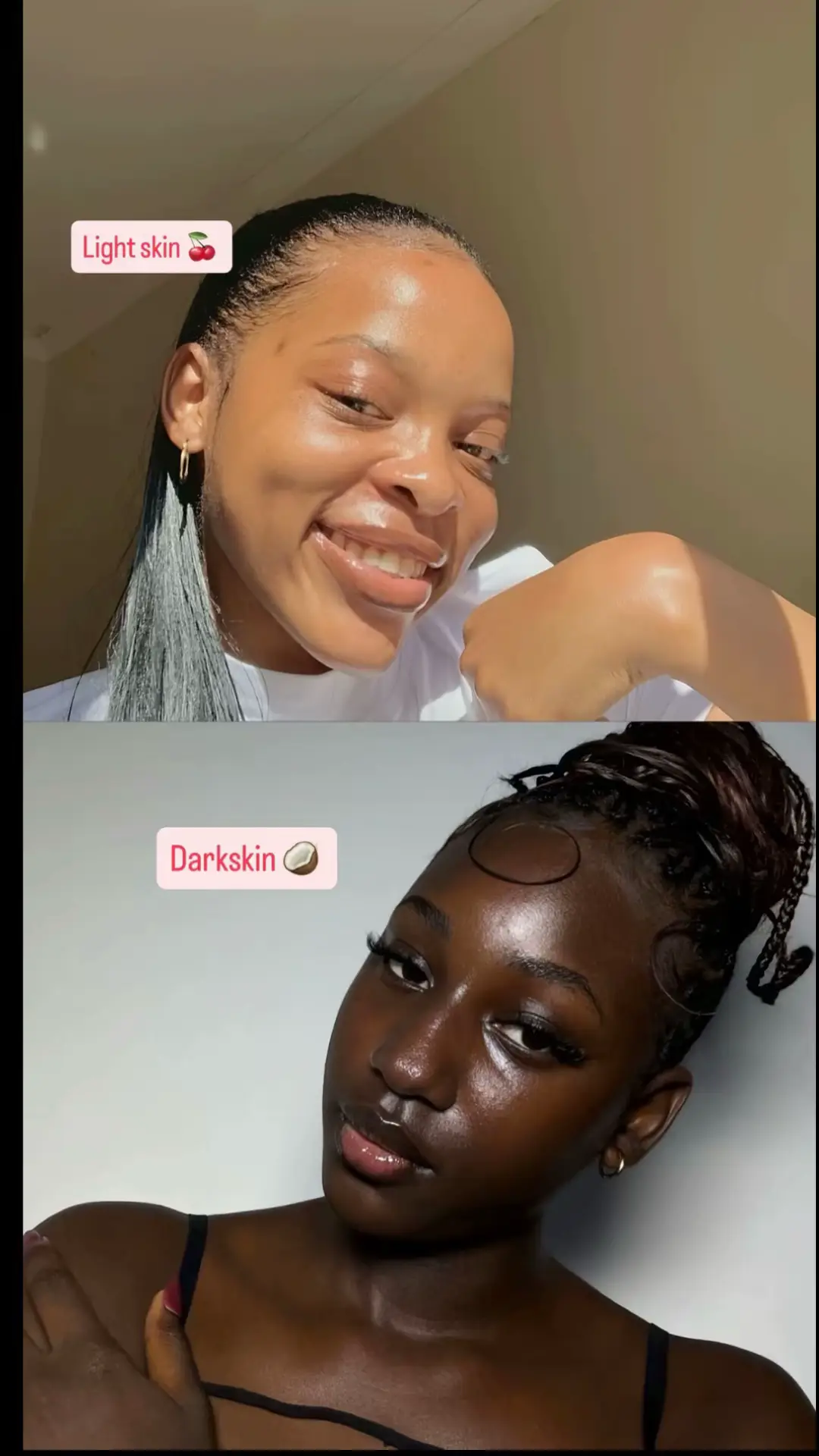 Light skin skincare vs dark skin skincare tips 💥🫢❤️‍🔥 #lightskinvsdarkskin #s
