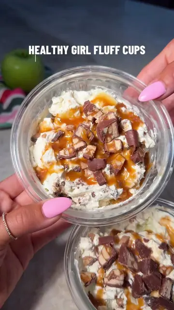 snickers salad fluff cups are everything to me 😭😭 perfect little treat for you