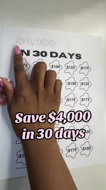 Save $4,000 in 30 days with this challenge 💵✨ #savingmoney #Budgeting #moneytip