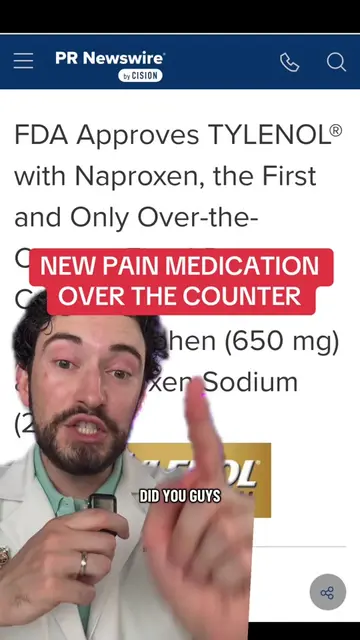 FDA just approved Tylenol with Naproxen 💊 Acetaminophen + naproxen in ONE OTC p