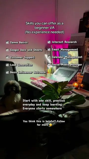 You don’t need years of experience to start as a VA. You just need one skill and