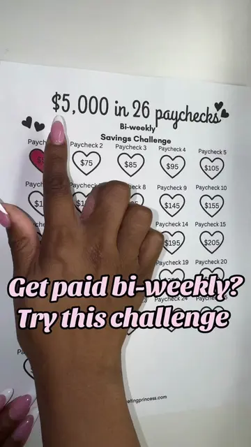 Save $5,000 in 26 paychecks. Color an icon each time you save💵✨ #savingmoney #B