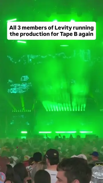 All 3 members of @Levity ran the lasers, visuals, and lights for @Tape B so Tape