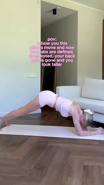 1 min a day for 21 days 💛 #pilates #pilatesworkout #homeworkout #homeworkouts #