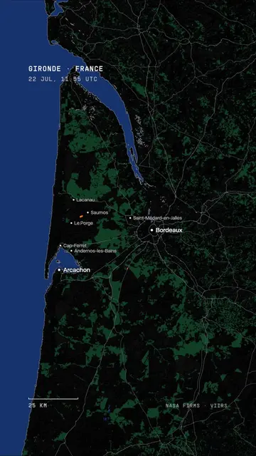 Two fires, one week. A fire that began near Saumos on 22 July has burned close t