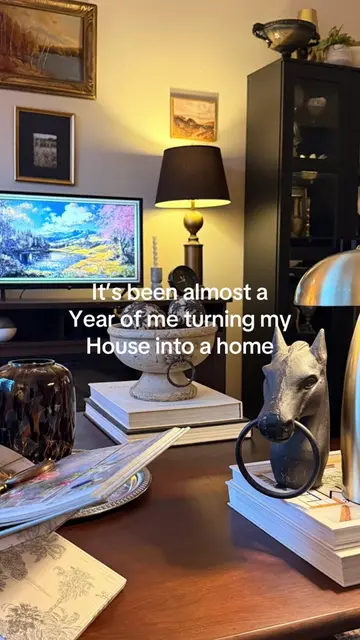 A year of transforming this house into a home on a budget using thrifted decor c