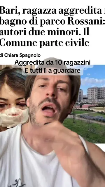 A Bari Giuditta aggredita da 10 minorenni e una platea di gente ferma a guardare