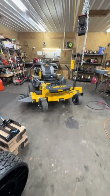Hustler super z with all the upgrades headed to its new home , ready for action 