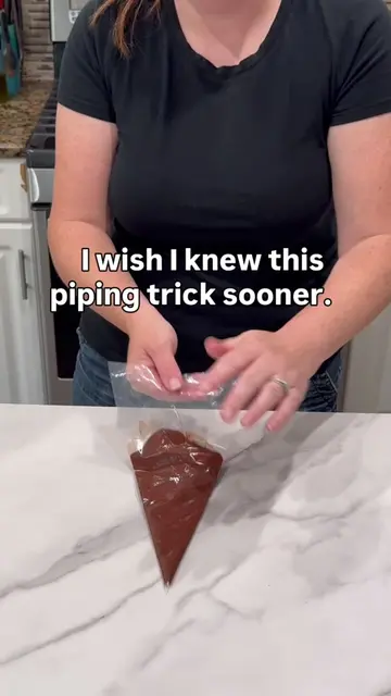 This is how I tie my piping bags in professional kitchens. It helps keep the bag