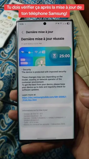 Tu dois vérifier ça après la mise à jour de ton téléphone Samsung! #update #sams