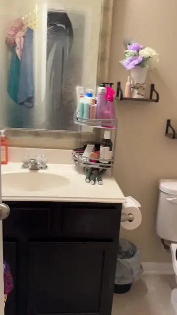 Let’s reset my bathroom😌🫧#bathroomrefresh #bathroomreset #bathroomdecor #fyp #