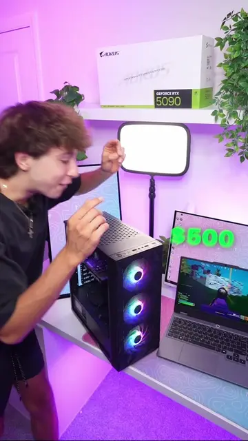 $500 Gaming Laptop vs $500 Gaming PC! #gaming #gaminglaptop #laptop #GamingSetup