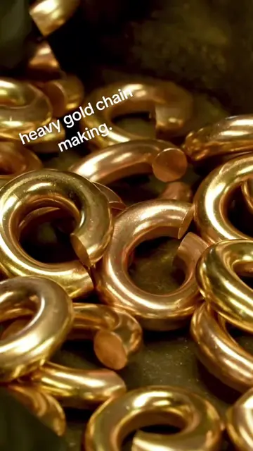 Part 2 , Heavy gold chain making process.#creatorsearchinsights #jewelrytrends #