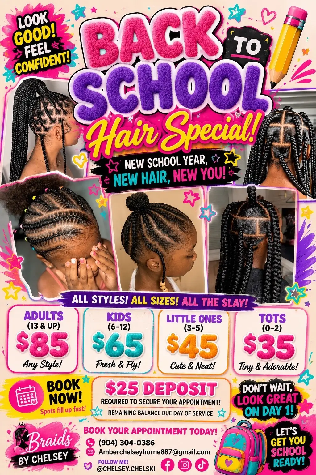 📚 Start the school year with a fresh, neat, and long-lasting style! Whether it’
